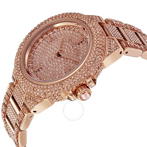 michael kors rose gold tone glitz camille watch|camille rose gold tone watch.